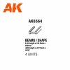 AK Interactive AK6564 BEAMS I SHAPE 2.00 x 1.20 x 350mm – STYRENE – (4 units)
